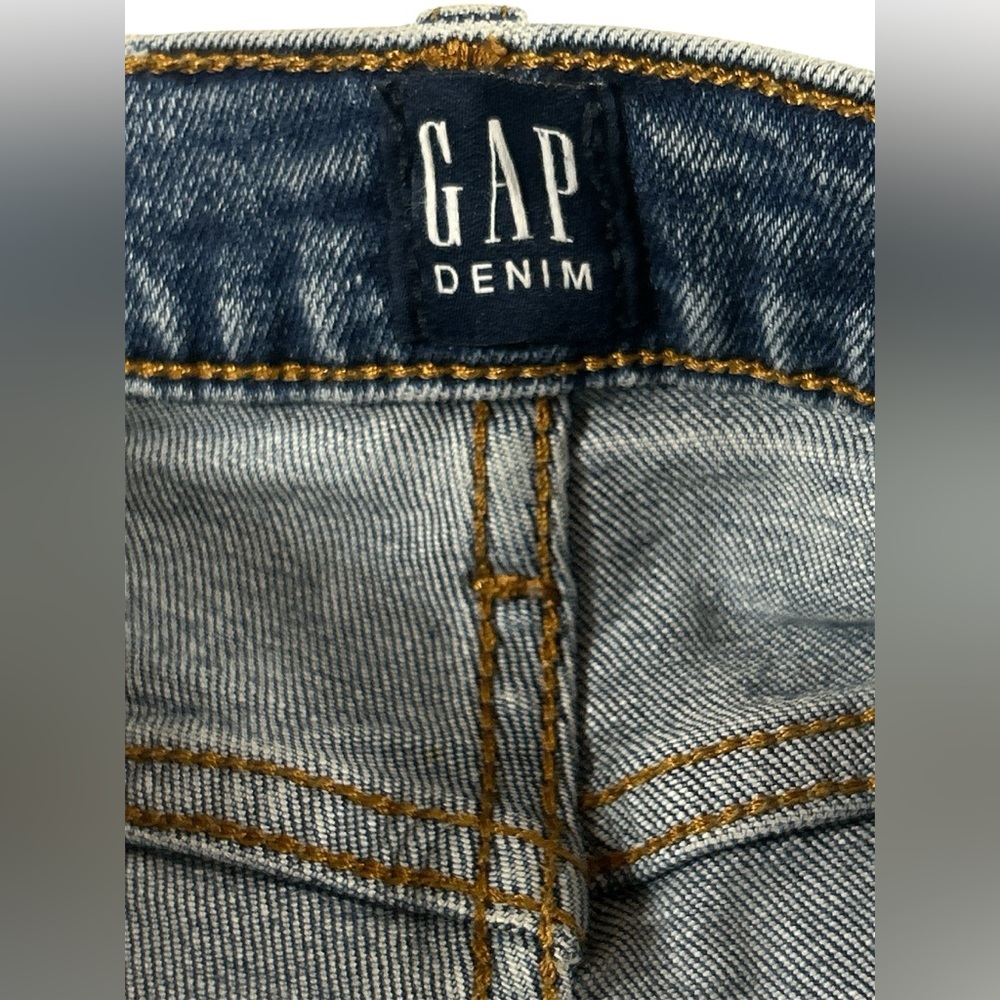 Gap Denim Mid Rise Straight Leg Jeans 2 /26 Regular Blue Wash Essential Classic - Picture 2 of 11